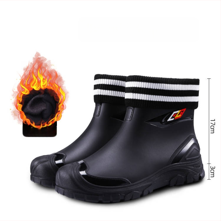 Meeste PVC vihmajalatsid voodriga kunstkarusnahaga, EVA sisetald, kummist talla, vastupidavad, soojad, nelja aastaajas