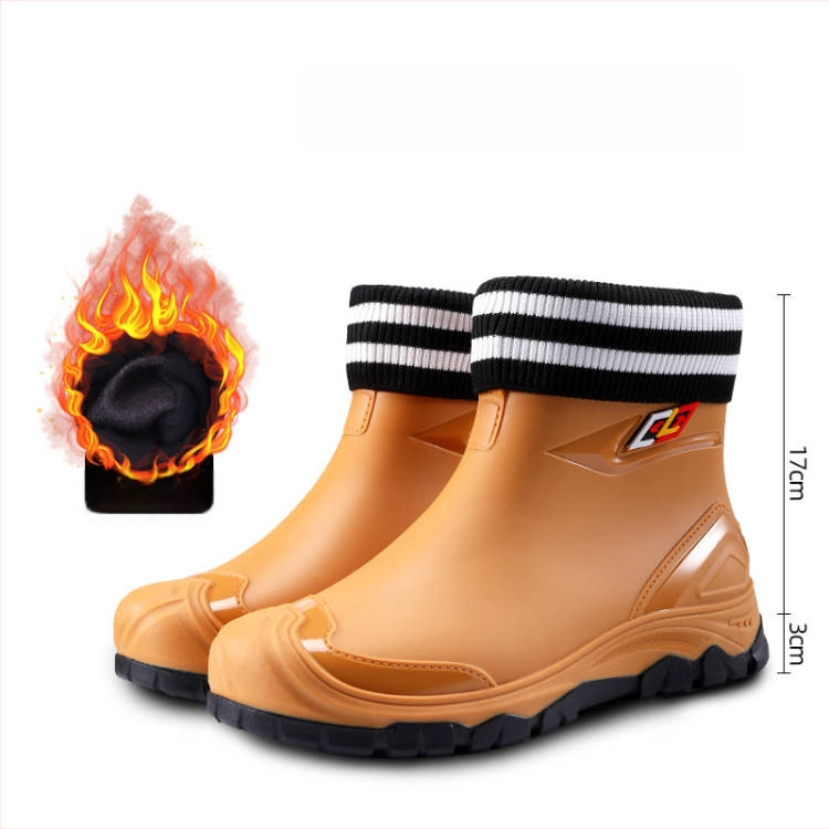 Meeste PVC vihmajalatsid voodriga kunstkarusnahaga, EVA sisetald, kummist talla, vastupidavad, soojad, nelja aastaajas