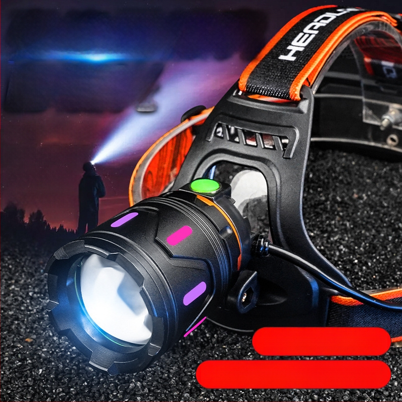 LED pealamp teleskoopilise zoomiga, USB laadimine, 2400mAh aku, 15W võimsus, alumiiniumist korpus