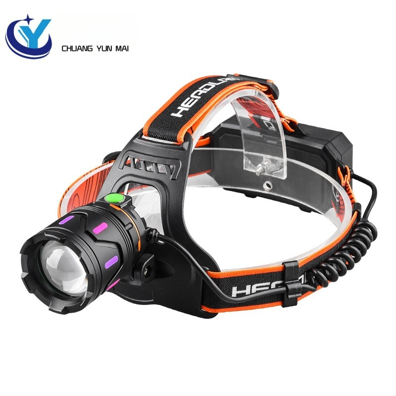 LED pealamp teleskoopilise zoomiga, USB laadimine, 2400mAh aku, 15W võimsus, alumiiniumist korpus