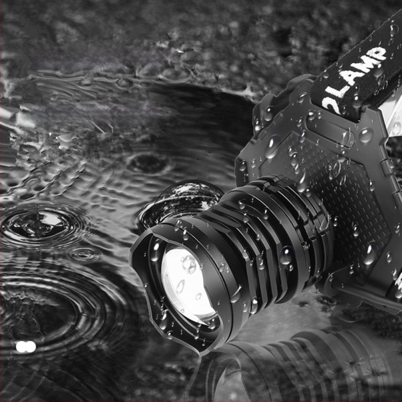 USB-laetav LED pealamp välitegevusteks, 30W, 3×18650, alumiiniumist sulam, veekindel, ulatus 200–500 m