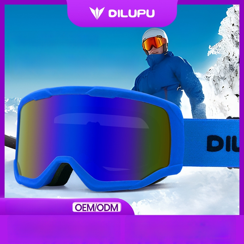 Divslāņu slēpošanas brilles ar pret miglošanos, TPU rāmis un PC lēcas, regulējama dioptrija, pieaugušajiem