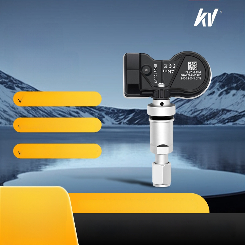 Universali TPMS jutiklis padangai su skaitmeniniu ekranu, aukšta tikslumas, įmontuotas, gumos injekcinė medžiaga