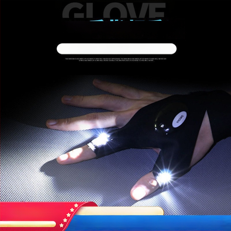 Nailonist kalastuskindad LED-laternaga ja sõrmelampidega öiseks kalastamiseks ning hädaremontideks