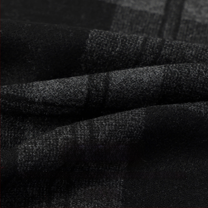 Meeste talvesall viskoosi kiududest, ruuduline muster, keskmise pikkusega, paks sooja jaoks, 2025 talv