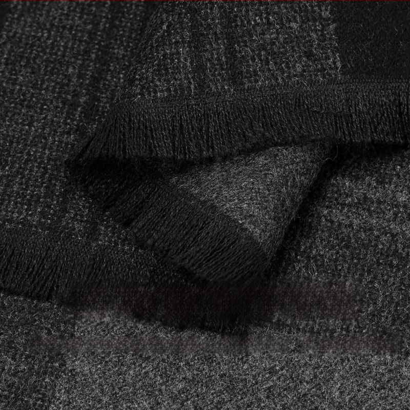 Meeste talvesall viskoosi kiududest, ruuduline muster, keskmise pikkusega, paks sooja jaoks, 2025 talv