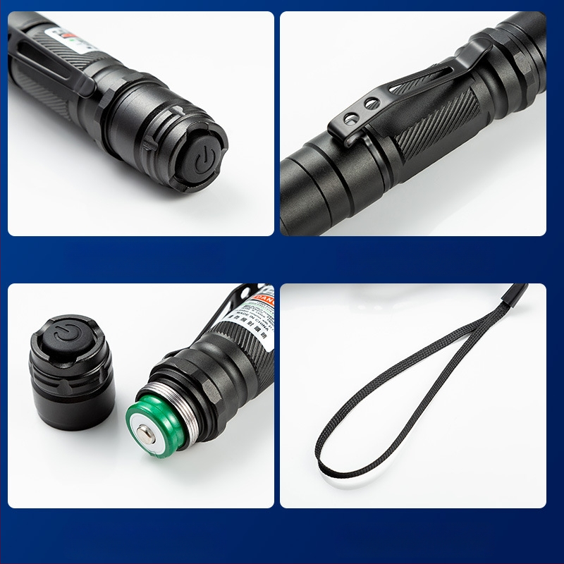 Que Chuang lāzera rādītāja laterna, infraraudais stars, garš diapazons, 18650 akumulators