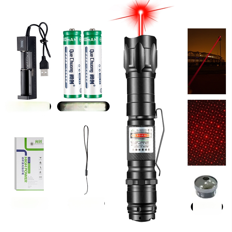Que Chuang lāzera rādītāja laterna, infraraudais stars, garš diapazons, 18650 akumulators