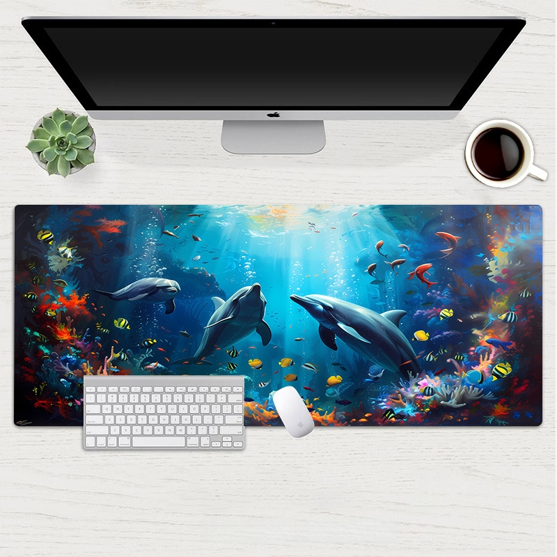 Hiirepadja Dolphin seeria: Allveelahe maailm – looduslik kumm, libisemiskindel pind, soojusülekanne, OEM kohandamine