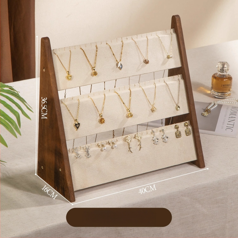 Vertikaalne ehete kuvamisalust, 3–4 korruse kihtidega, antiikne puidust kujundus, Yiwu päritolu