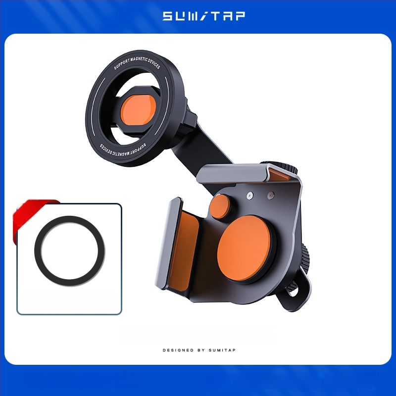 MagSafe auto tālruņa turētājs no alumīnija sakausējuma, spēcīgs magnets, snap-on uzstādīšana, daudz leņķu regulēšana EV vajadzībām (alumīnija sakausējums; MagSafe saderība; spēcīgs magnets; snap-on uzstādīšana; daudzleņķu regulēšana)