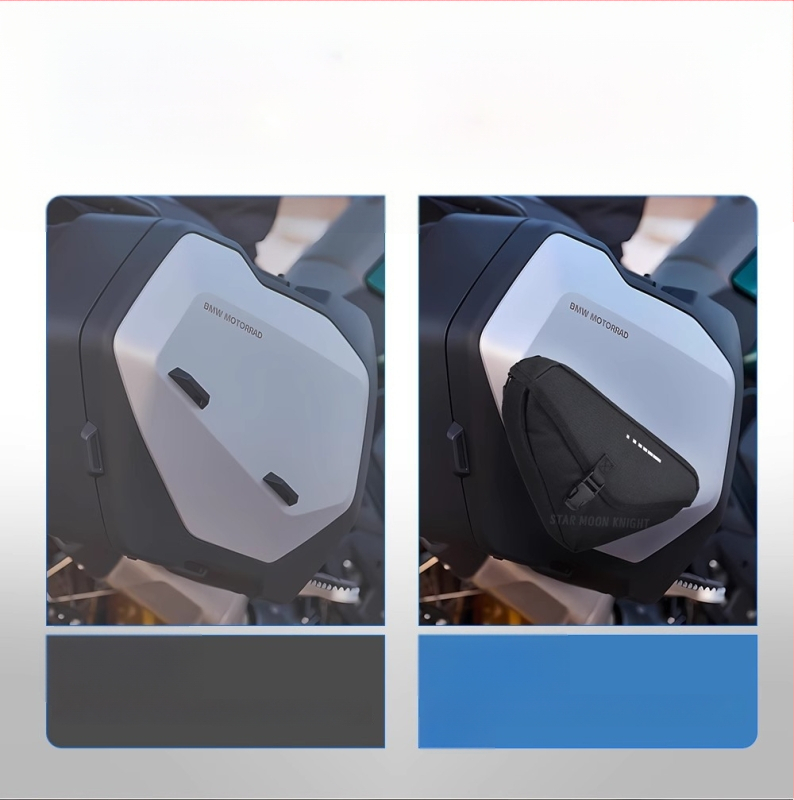 Išplėčiama atspari vandeniui motociklų bagažo krepšys BMW R1300GS – Saugyklos plėtinys, Prekės kodas 130, Prekės ženklas Star Moon Knight