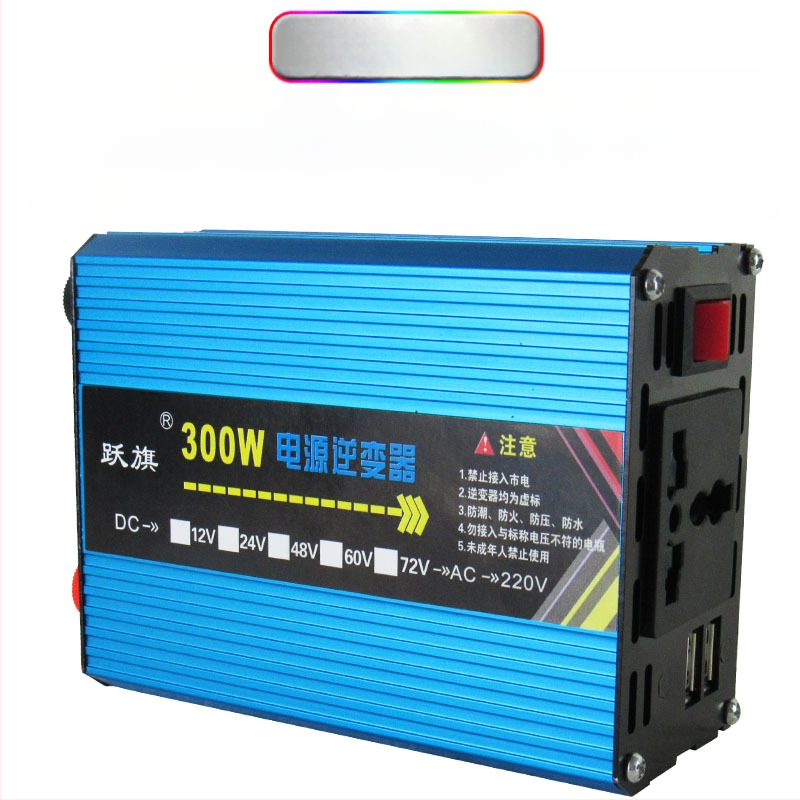 Inverter 12/24V → 220V, 300W, puhasinusoids, auto/veoauto/kodu kasutamiseks