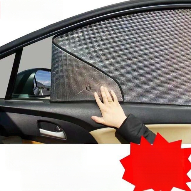 Automobilio saulės skydelis priekiniam stiklui, aliuminio folija, storesnė konstrukcija, siurbtuko tvirtinimas, universalus