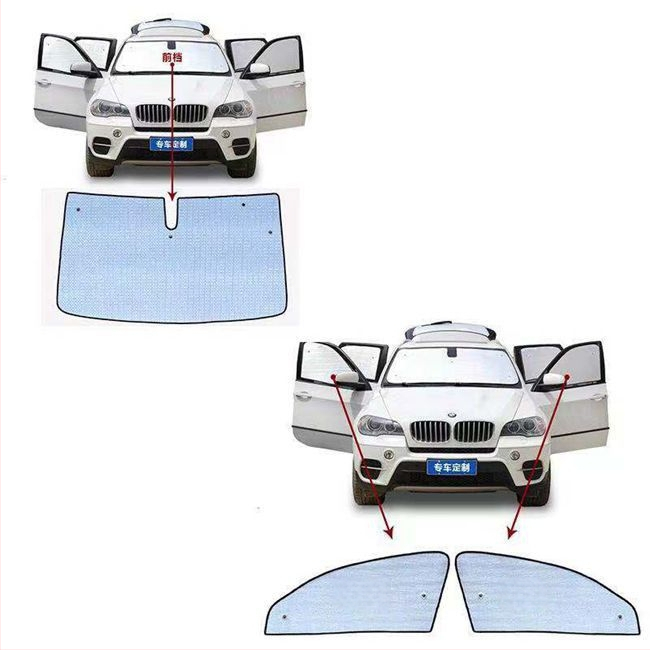 Automobilio saulės skydelis priekiniam stiklui, aliuminio folija, storesnė konstrukcija, siurbtuko tvirtinimas, universalus