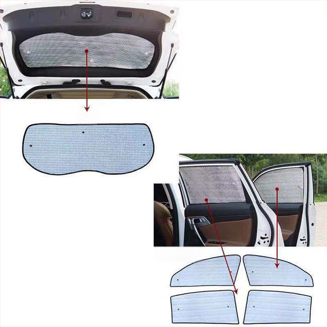 Automobilio saulės skydelis priekiniam stiklui, aliuminio folija, storesnė konstrukcija, siurbtuko tvirtinimas, universalus