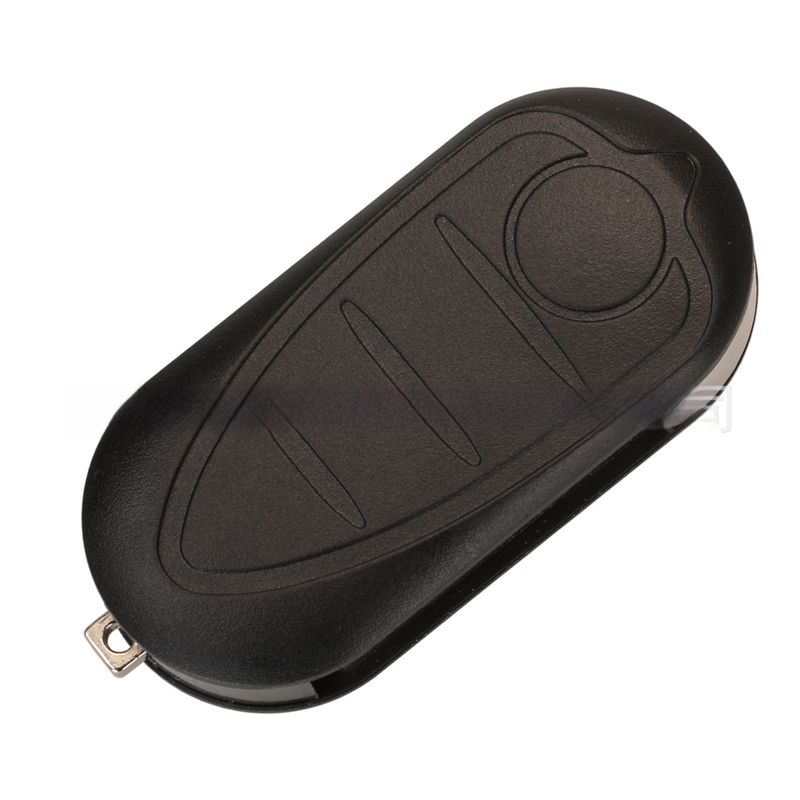 Alfa Romeo 3-nupuline sulankstuv võtme korpuse asendus; võtme tera: vask + plastik; korpus: plastik; kaal 51 g