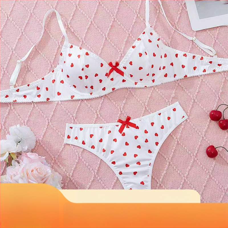 Sieviešu intīmu komplekts ar režģa dizainu, poliestera audums, 90–95% poliester satura, sievietēm, mīļš meitenīgs stils