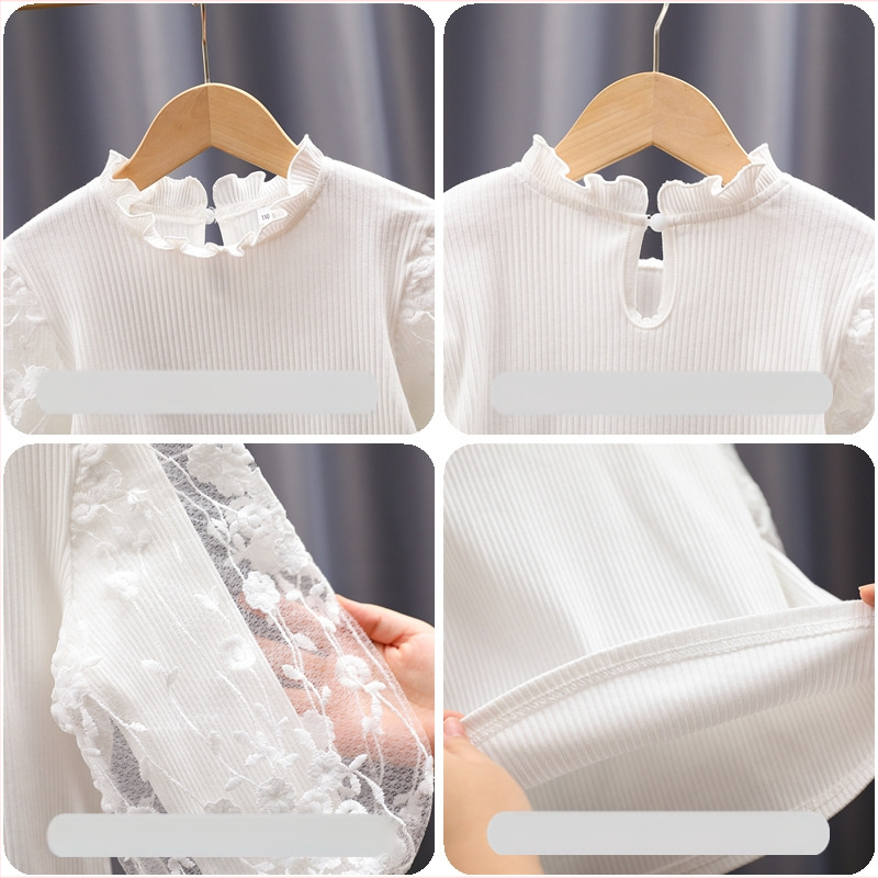 Tüdrukutele pikkade varrukatega puuvillane T-särk + ühtlane muster; Kangas: 95% puuvill; Varrukas: pikk; Sobib vanusele 3–8 aastat; Sõbralik, pehme töötlemine