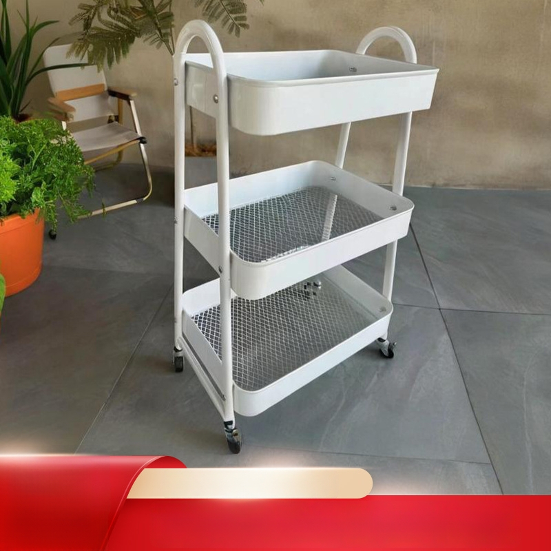 Metallist hoiustamisriiul - 3-korruseline, liikuv, süsinikterasest, mitmeotstarbeline