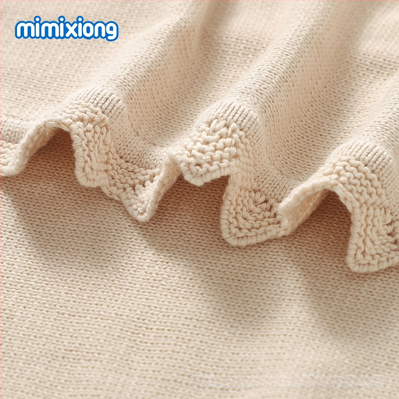 Puuvillane beebi tekk kärudeks, Mimi Bear bränd, armas karu muster, sobib kevadeks, suveks ja sügistalveks, imikutele ja 1–3-aastastele lastele