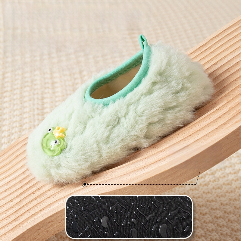 Laste põrandaka sokid pehme tallaga siseruumiks kasutamiseks, karikatuurne muster, polüester kiud, lühike toru, paksenenud, talveks