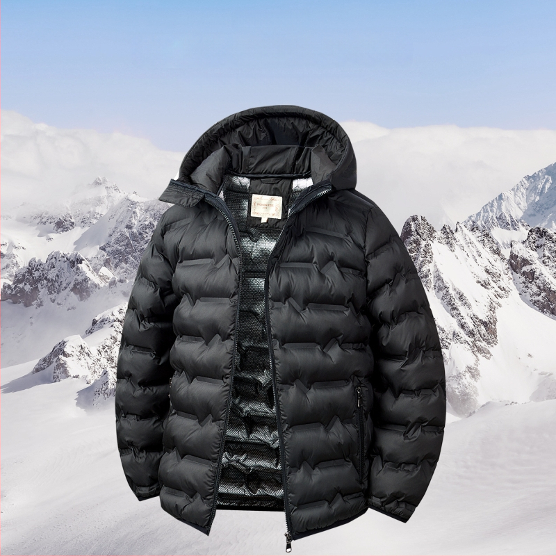 Lastele grafen-tehnoloogia soojendusega kapuutsiga talvetakki paksenenud polüester täitega