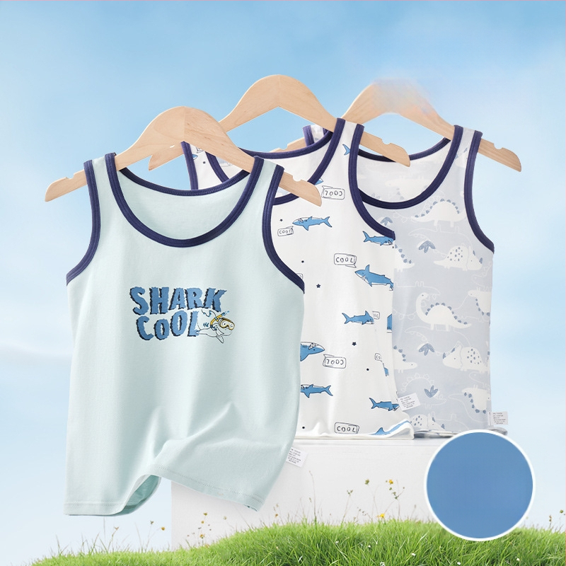 Bevarrukuline puuvillane topp poissile, igapäevase stiiliga, ümmarguse kaelusega, 95% puuvill, vanus 3–8 aastat (100–140 cm)