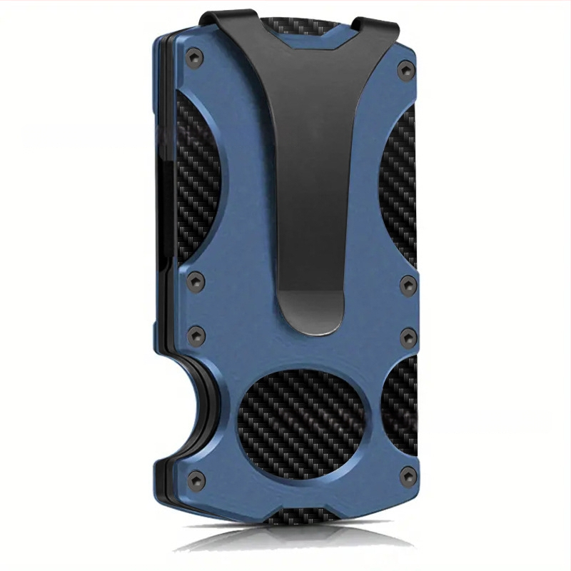 Taktikaline metallist rahakott RFID-kaitsega, kahekordne disain, mahutab 1–12 kaarti, CNC töötlemine