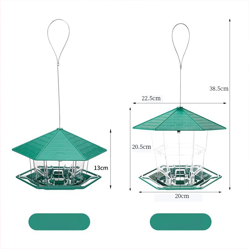 Tuomei paukščių lesyklėlė – plastmasinė, lauko kabinimas, skirta paukščiams