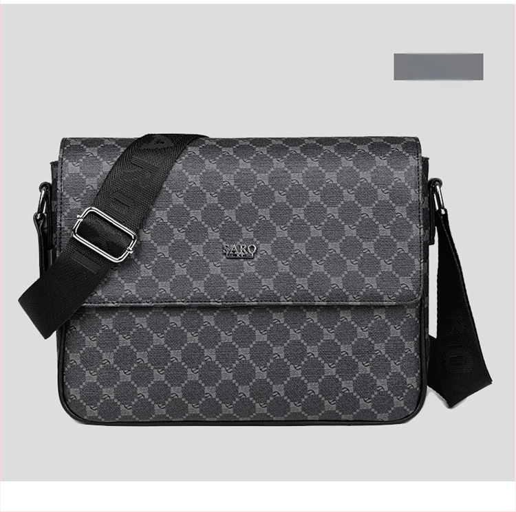 Meeste õlakott — linnaline lihtsus, PVC materjal, polüester vooder, geomeetriline muster, kaubamärk saro xi (Materjal: PVC; Vooder: Polüester; Muster: Geomeetriline; Kaubamärk: saro xi)