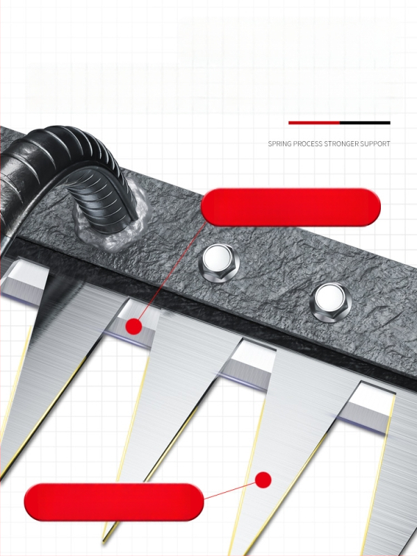 Mangaani terasest reha – mitmekülgne aiatööriist umrohu tõrjeks ja köögiviljade istutamiseks, viie hammaste disain, mulla lõdvestamine