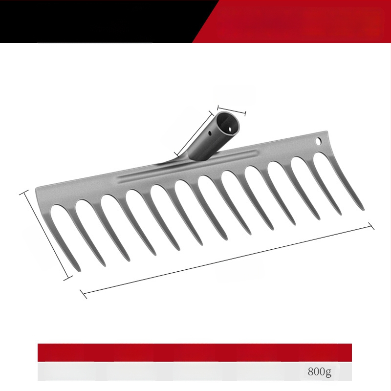 Mangaani terasest reha – mitmekülgne aiatööriist umrohu tõrjeks ja köögiviljade istutamiseks, viie hammaste disain, mulla lõdvestamine