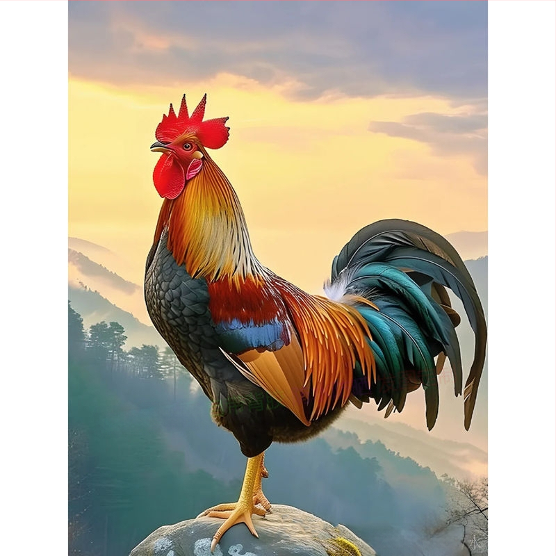 Seinakleebis – kukk motiiv elutuppa, magamistuppa ja esikusse (PVC materjal; dekoratiivne funktsioon; ruumid: elutuba, magamistuba, esik; stiil: modernne lihtsus)