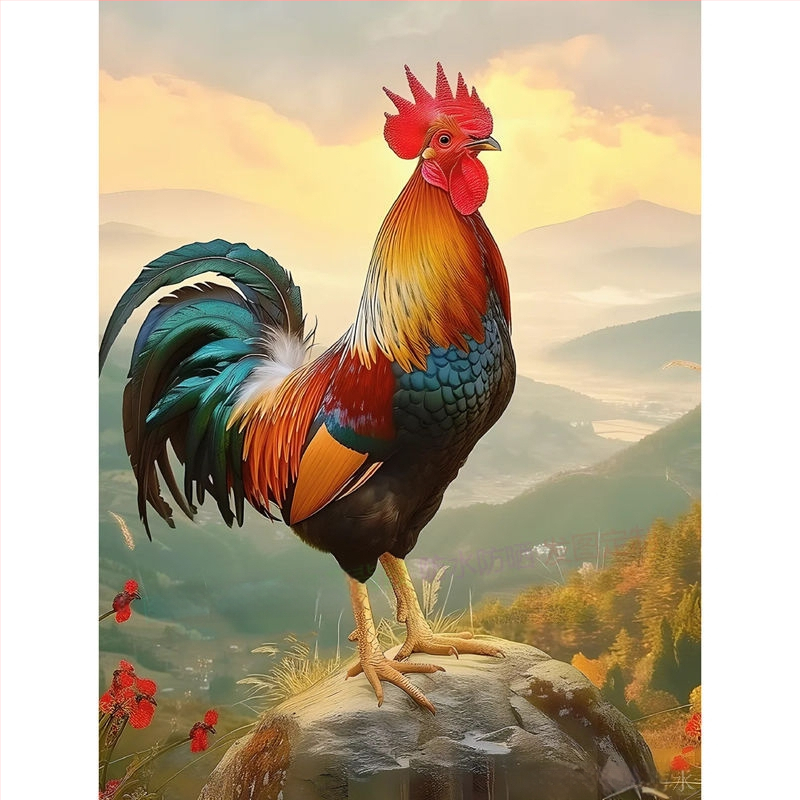 Seinakleebis – kukk motiiv elutuppa, magamistuppa ja esikusse (PVC materjal; dekoratiivne funktsioon; ruumid: elutuba, magamistuba, esik; stiil: modernne lihtsus)