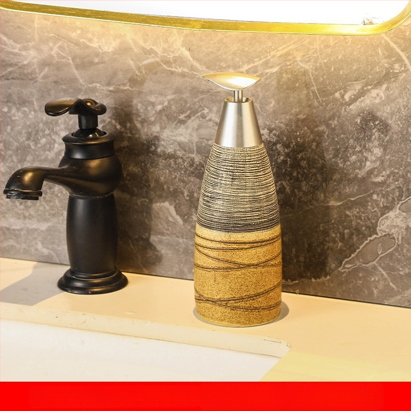 Kosmetikos emulsijos buteliukas — europietiško stiliaus, konusinis, keramikinis