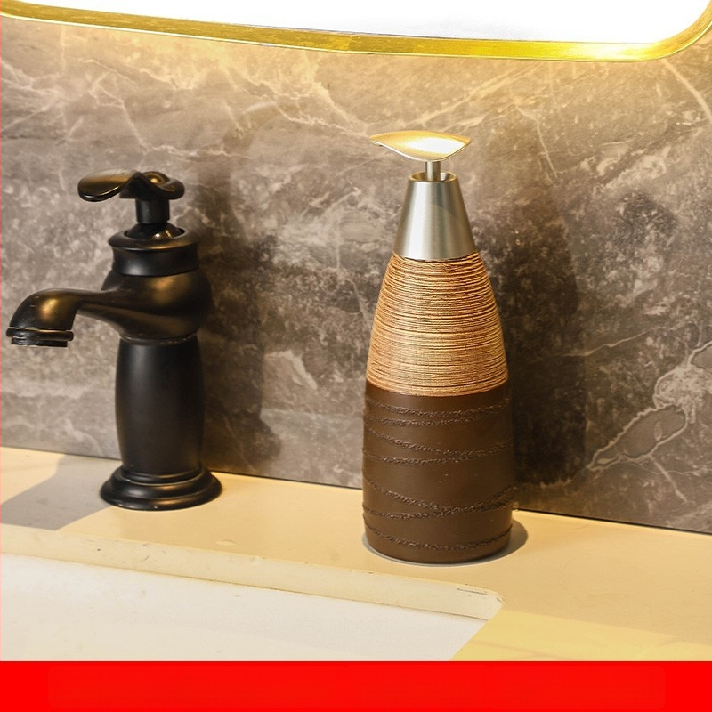 Kosmetikos emulsijos buteliukas — europietiško stiliaus, konusinis, keramikinis