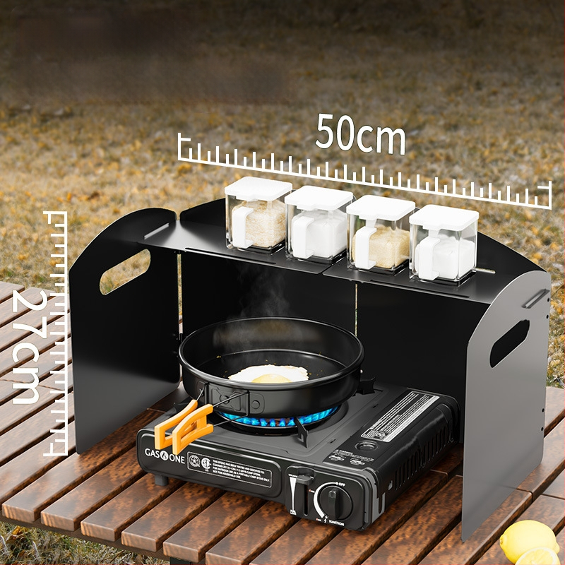 Väline pliidi tuulekindel - kokkupandav kaart-tüüpi tuulärritus, tsink-raud sulam, kaasaskantav ja tuulekindel