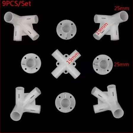 Huide plastikust telgi tarvikud, paksendatud PP materjal, 9/15/20-osade komplektid