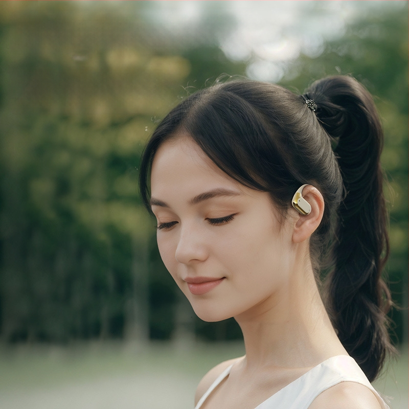 LENAPILY Bluetooth kõrvaklapid kõrva jaoks avatud disainiga, mürasummutuse, Bluetooth 5.4, 4–8 tundi akut, puudutusega juhtimine, stereo