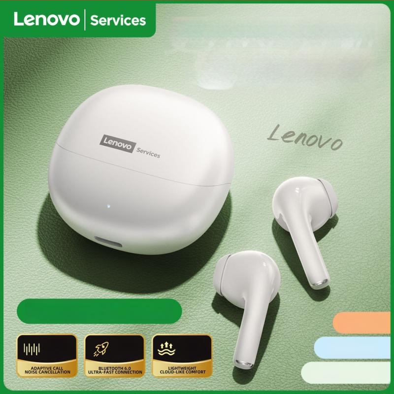 Lenovo Le210 Bluetooth in-ear peakomplekt, kõrva-kõrva disain, stereoheli, Bluetooth 5.1, häälejuhtimine, 4–8 tunni tööaeg