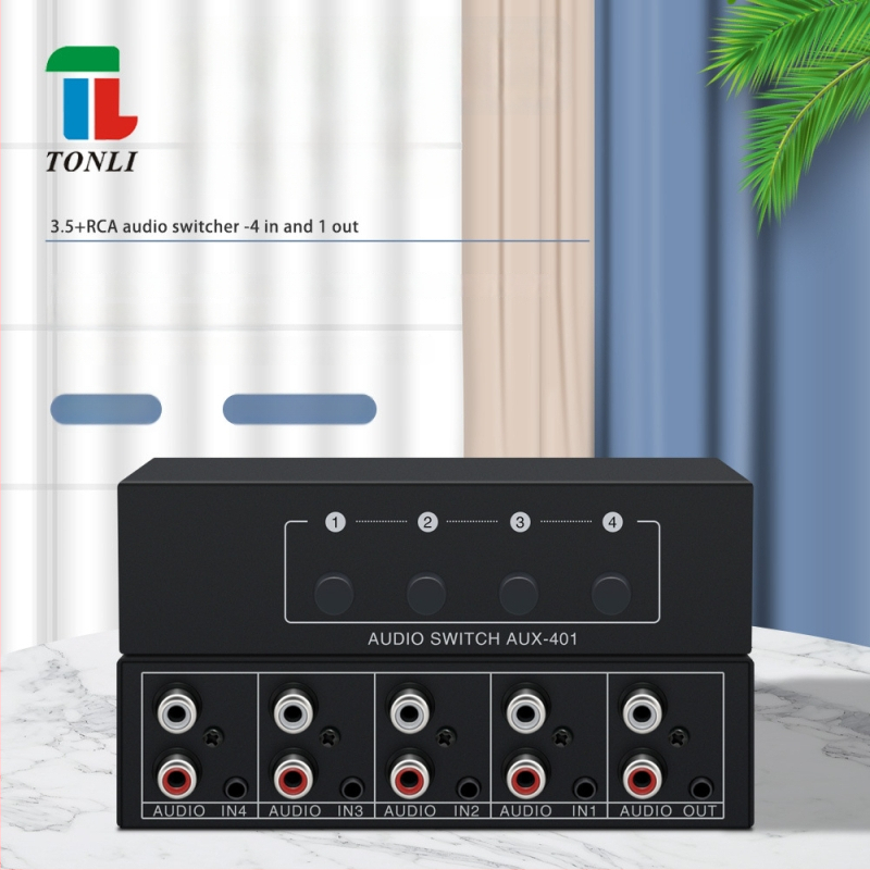 Tonli AUX-401 4-in-1 helilüliti, stereo 3,5 mm pistik, kõrge helikvaliteet