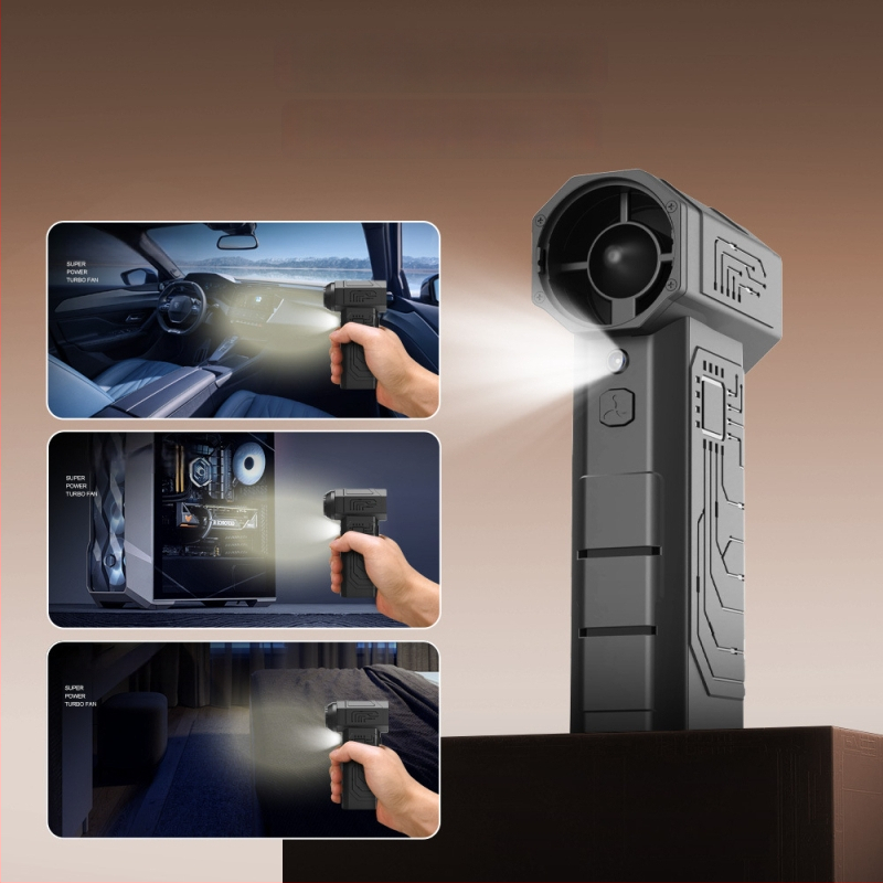 Mikro juhtmevaba ventilaator harjadeta mootoriga, tolmu puhastamise funktsiooniga, USB toitestus, 6000mAh aku, 4 kiirust, 6+ labad