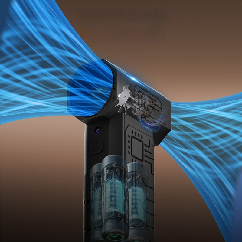 Mikro juhtmevaba ventilaator harjadeta mootoriga, tolmu puhastamise funktsiooniga, USB toitestus, 6000mAh aku, 4 kiirust, 6+ labad