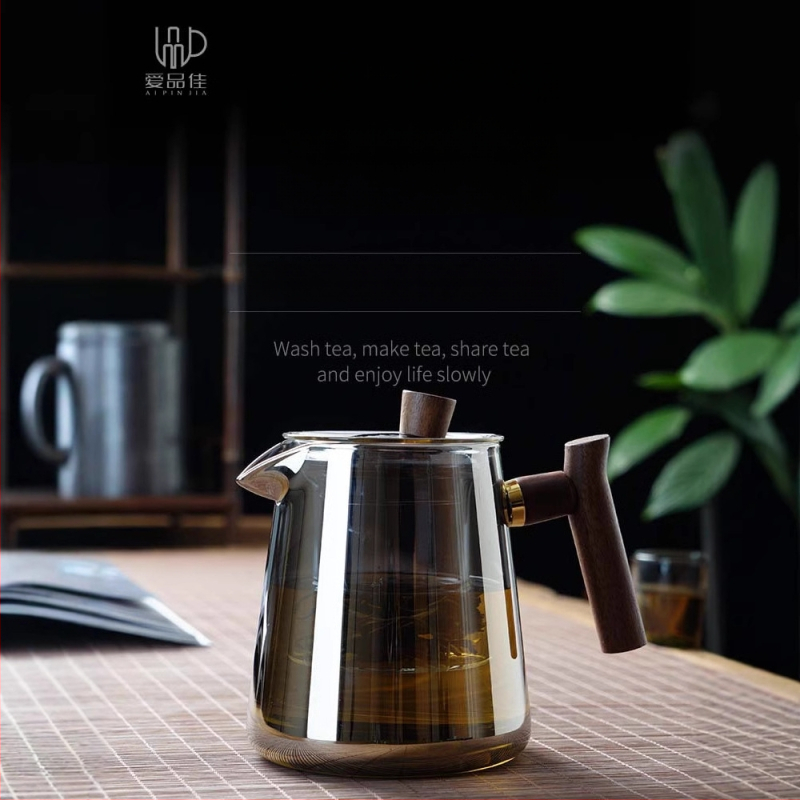 Borosiilikatklaasist teekannude komplekt, kuumuskindel, mõeldud 3–5-le, kaasas tee rituaali tarvikud ja tee kandik