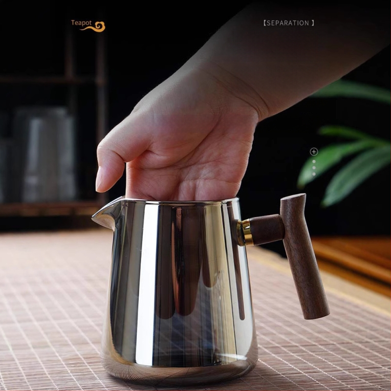 Borosiilikatklaasist teekannude komplekt, kuumuskindel, mõeldud 3–5-le, kaasas tee rituaali tarvikud ja tee kandik