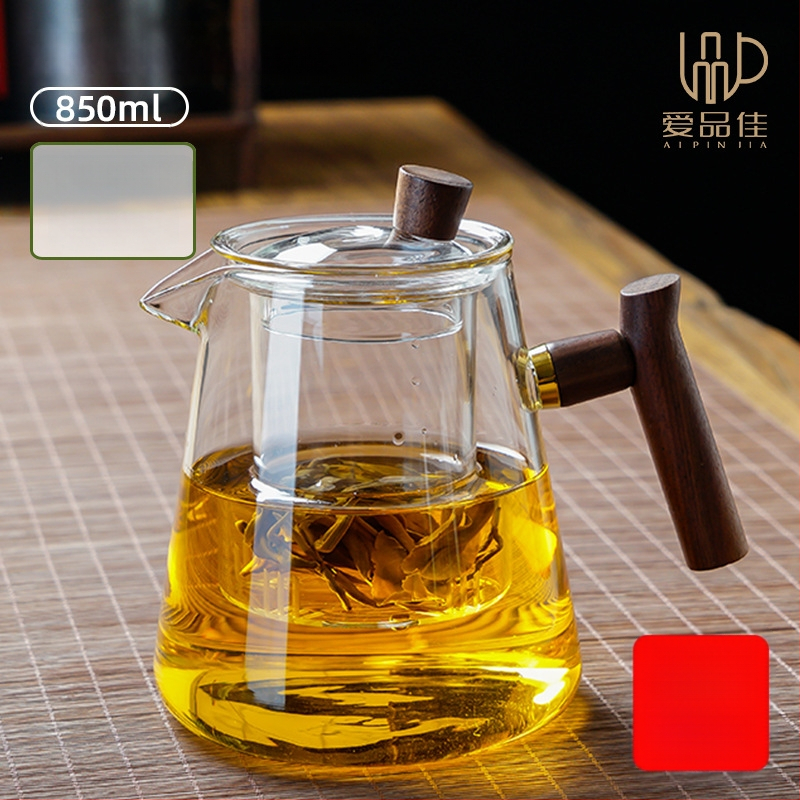 Borosiilikatklaasist teekannude komplekt, kuumuskindel, mõeldud 3–5-le, kaasas tee rituaali tarvikud ja tee kandik