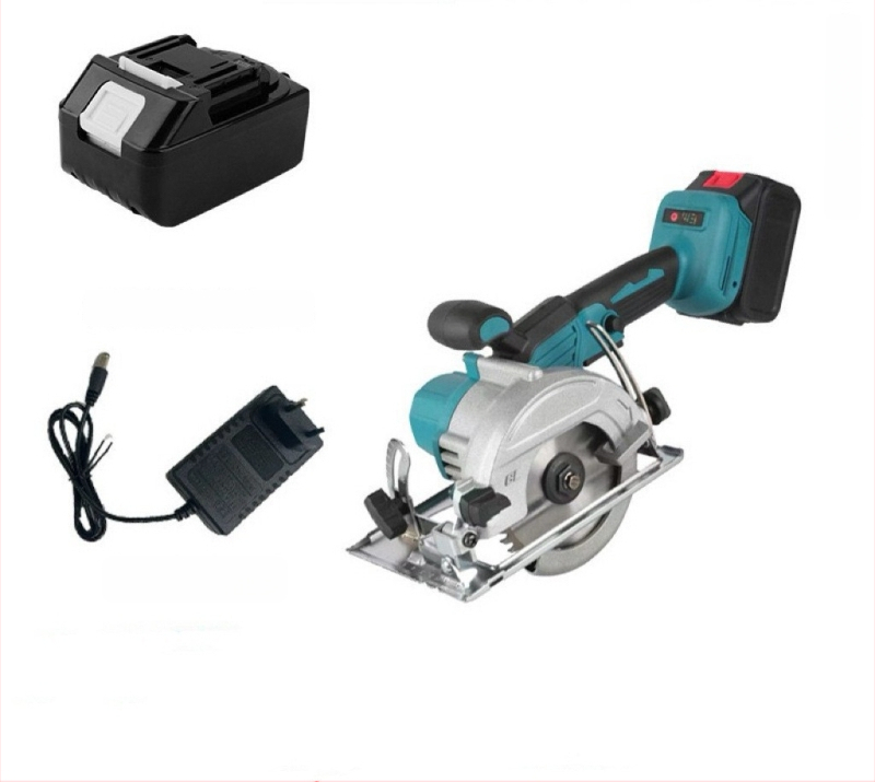 Juhitav juhtmevaba elektriline ümmargune saag puidutöödeks, kaasaskantav käepidemega, liitiumakumulatoriga, alumiiniumist tera, 220V töö