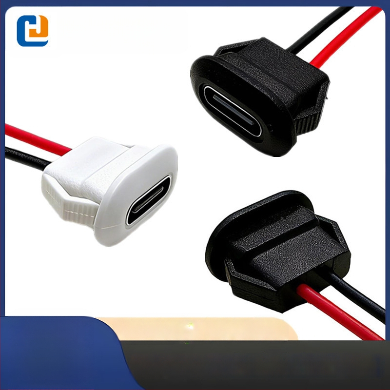 Type-C naissoost pistik, 2P, PVC isolatsioon, 2 tuuma, juhtme ristlõige kohandatav