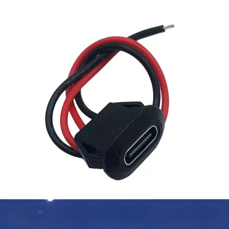 Type-C naissoost pistik, 2P, PVC isolatsioon, 2 tuuma, juhtme ristlõige kohandatav